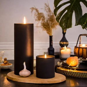 Silindir Mum 10 x 12 cm Boy  Dev Büyük Mum