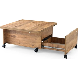 Erezoğulları Mobilya  Akıllı Sihirli Tekerlekli Orta Sehpa 75 x 75  cm