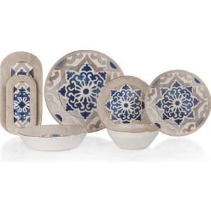 Martha Seramik Yemek Takımı 38 Parça-Mavi