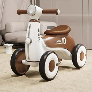 Kaydıraklı Pedalsız Çocuk Denge Arabası - Kahverengi (Yurt Dışından)