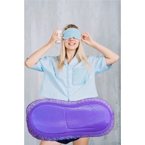 Pembecin Uyku Göz Bandı Maskesi Gözlük Maske Bant Eye Mask Mor (1Adet)