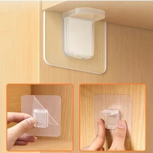 Ece Store Yapışkanlı Raf Yapıcı 4'lü Klips Raf Tutucu