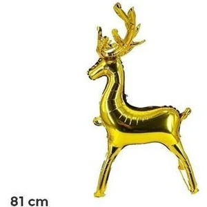 Yılbaşı Küçük Geyik Folyo Balon Gold 50*81 cm