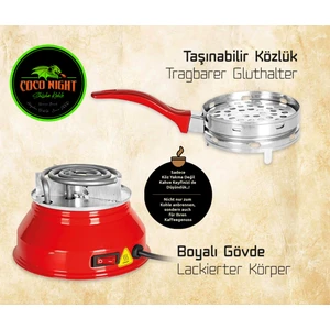 Coco Night Taşınabilir Közlük, Közmatik Nargile, Nargile Kömürü, Nargile Koz Yakma, Köz Ocagı