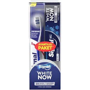 White Now 2'li Set, Performance Diş Fırçası+White Now Diş Macunu (Etkili Leke Giderme)