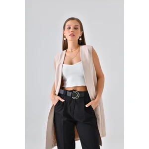 Taş Agraf Kapama Cepli Rahat Kesim Yelek