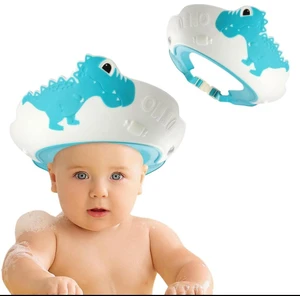 Mooie Baby's Dino Banyo Şapkası , Slikon Çocuk Duş Tacı , Sevimli Dinazor , Ayarlanabilir Tasarım, 6AY-9YAŞ