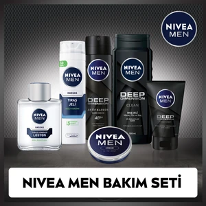 Men Erkek Bakım Damat Seti, Deodorant, Duş Jeli, Yüz&Sakal Yıkama Jeli, Tıraş Jeli, Tıraş Sonrası Losyon ve Krem