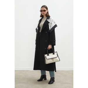 Premium Oversize Trenckot Siyah