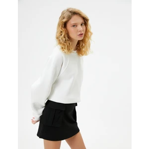 Basic Sweatshirt Bisiklet Yaka Uzun Kollu Rahat Kalıp