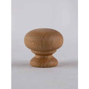 Üçer Ahşap Kayın Ağacından 1 Adet Mobilya Kulp, Doğal Ham Ahşap Mantar Düğme Kulp