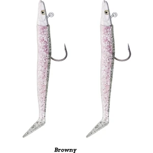 Zand Eel 11CM 7GR-14GR Double Body+Head Silikon Balık - Browny