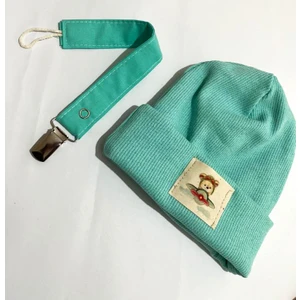 -Bebek - Çocuk Bere - Emzik Askısı Set - 03-36 Ay Erkek