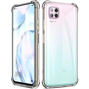 Huawei  P40 Lite Köşeli Şeffaf Anti Shock Silikon Kılıf