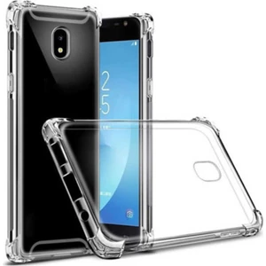 Samsung Galaxy J7 Pro / J730 Köşeli Şeffaf Anti Shock Silikon Kılıf