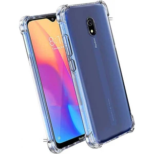 Xiaomi   Redmi 8A Köşeli Şeffaf Anti Shock Silikon Kılıf