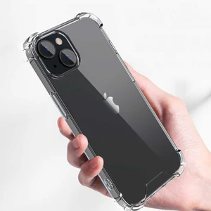 Apple iPhone 15 Plus Köşeli Şeffaf Anti Shock Silikon Kılıf