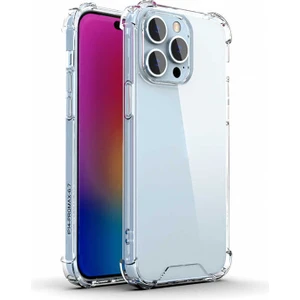 Apple iPhone 14 Pro Max Köşeli Şeffaf Anti Shock Silikon Kılıf