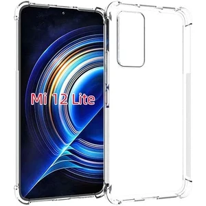 Xiaomi   Mi 12 Lite Köşeli Şeffaf Anti Shock Silikon Kılıf