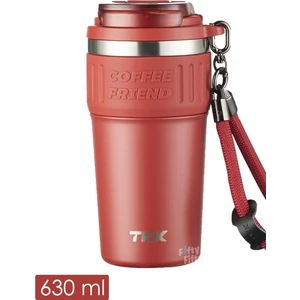 Tkk 630 ml Özel Seri Çelik Mug Kahve Bardağı Pipetli rahat Içim 6 Saat Sıcak 12 Saat Soğuk Termos -2023 630 ml