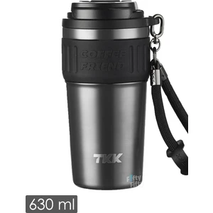 Tkk 630 ml Özel Seri Çelik Mug Kahve Bardağı Pipetli rahat Içim 6 Saat Sıcak 12 Saat Soğuk Termos -2023 630 ml
