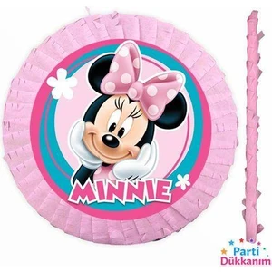 Parti Dükkanım Minnie Mouse Pinyata 42 cm + Sopası