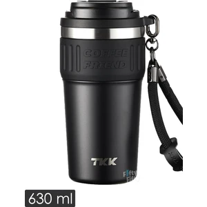 Tkk 630 ml Özel Seri Çelik Mug Kahve Bardağı Pipetli rahat Içim 6 Saat Sıcak 12 Saat Soğuk Termos -2023 630 ml