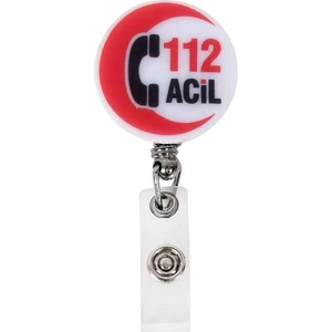 Nur Medikal Giyim 112 Acil Temalı Yoyo Yaka Kartlığı AKS-ACL-002