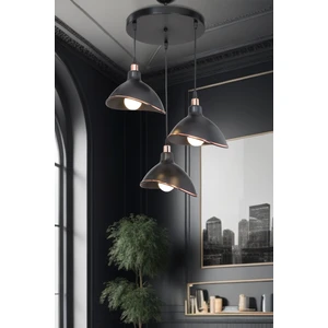 Lumen İstanbul Gima 3'lü Siyah Avize