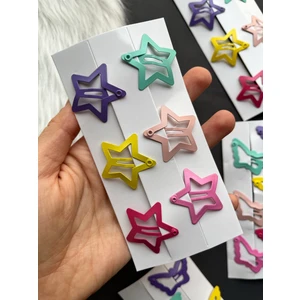 Yıldızlı Metal Renkli Çıtçıt Toka Seti