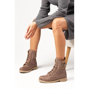 Mio Gusto Lyssa Vizon Renk Bağcıklı Kadın Oxford Bot