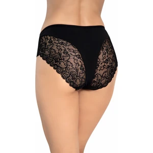 Miss Blue Moon Arka Baklava Kesim Dantelli Bato 2'li Külot Siyah/beyaz 5660