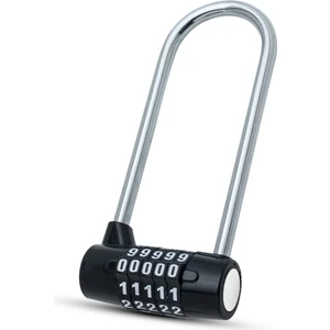 Haneli Şifreli Asma Kilit, Uzatılmış Şifreli Kilit, Uzun Kelepçeli Spor Salonu Dolabı, Okul Dolabı, Bagaj Seyahat Kilidi, Alet Kutusu, Dolap, Bagaj, Dolap Saklama Alanı (Siyah) (Yurt Dışından)