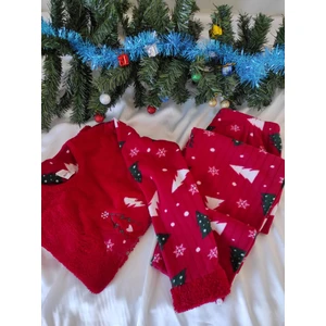 Dante Trend Kırmızı Christmas Noel Polar Pijama Takımı