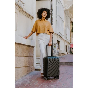 WX-300 Siyah Kabin Boy Valiz %100 Suni Deri 50x36x24 cm Su Geçirmez ve Hafif