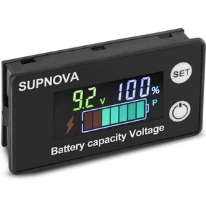 Powermaster Pil Kapasite Göstergesi Kurşun Asit Lityum Voltmetre Gerilim Ölçer