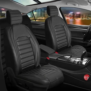 Toyota Hilux Uyumlu Lüx Deri Oto Koltuk Kılıfı Ön Arka Takım Giydirme Model Siyah