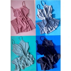 Fitilli Çeyizlik Pamuklu (4 Adet) Dantelli Ip Askılı Atlet. (Şort Maliyet Fiyatına Hediyeli)