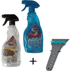 Oto Cam Buz Çözücü Sprey (500ML) + Araç Buğu Önleyici (500ML) + Araba Buz Kazıyıcı Oto 3’lü Kış Set