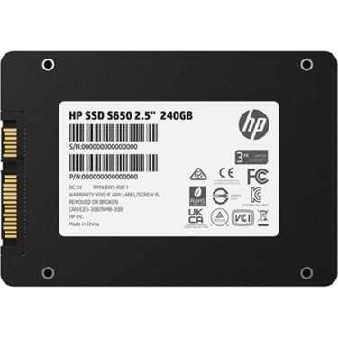 HP 240 GB 2.5 SSD Dahili Disk 560 MB/sn Okuma 480 MB/sn Fiyatı