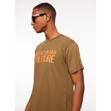 Versace Jeans Couture Bisiklet Yaka Haki Erkek T-Shirt Fiyatı
