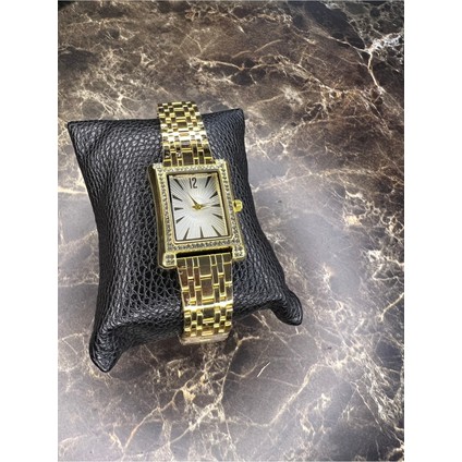 Zirkon Taşlı Gold Renk Analog Kol Saati( Bileklik Fiyata Dahil Değildir )