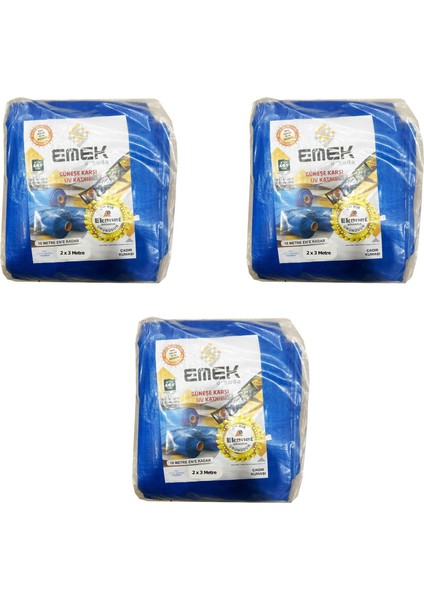 Çadır Kumaşı Branda Tente Uv Güneşlik Gölgelik Koruma Yağmur Su Geçirmez - 2x3 Metrelik 3 Paket