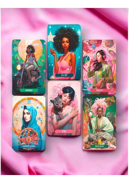 Pink Design Tarot Destesi - Pembe Tarot Destesi