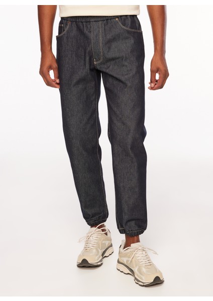 Lastikli Bel Jogger Erkek Denim Pantolon 6RZJ76 1500 Indıgo Denım modelleri