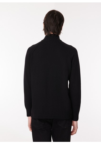 Balıkçı Yaka Normal Emprime Siyah Erkek Kazak 23IU1M0A0119013_MAGLIA Lupetto indirimleri