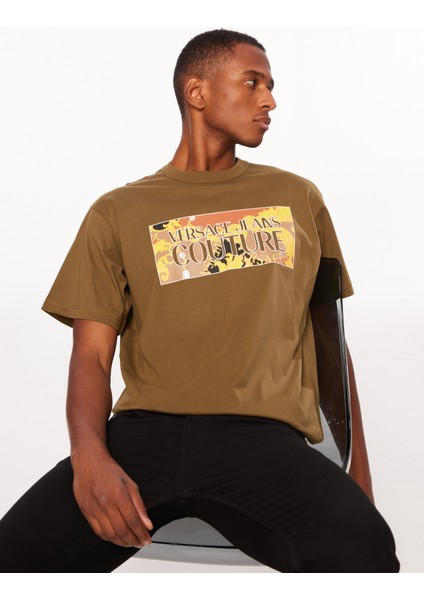 Bisiklet Yaka Haki Erkek T-Shirt 75GAHE01CJ00E107