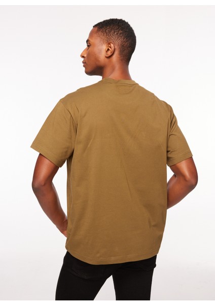 Bisiklet Yaka Haki Erkek T-Shirt 75GAHE01CJ00E107 indirimleri