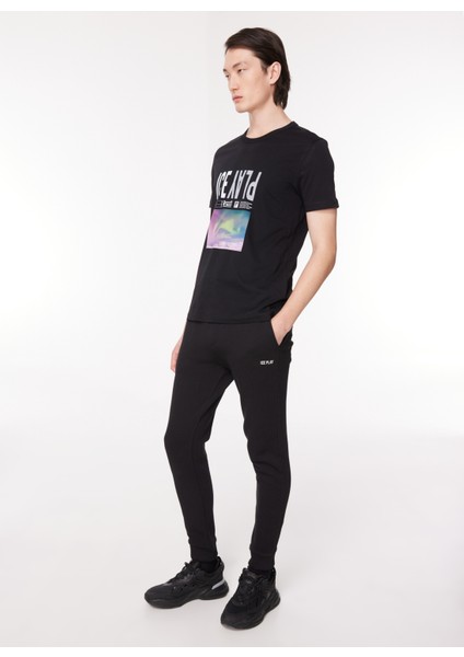 Bisiklet Yaka Düz Siyah Erkek T-Shirt 23IU1M0F018P400_T-SHIRT Jersey fiyatları