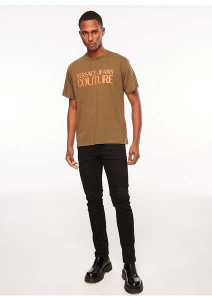 Bisiklet Yaka Haki Erkek T-Shirt 75GAHT03CJ00T107